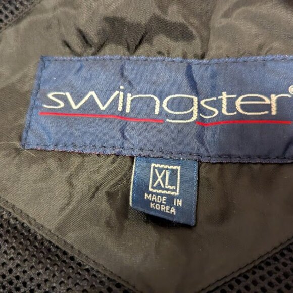 NBC Black Windbreaker Jacket Swingster XL Packable Hood - Picture 5 of 6